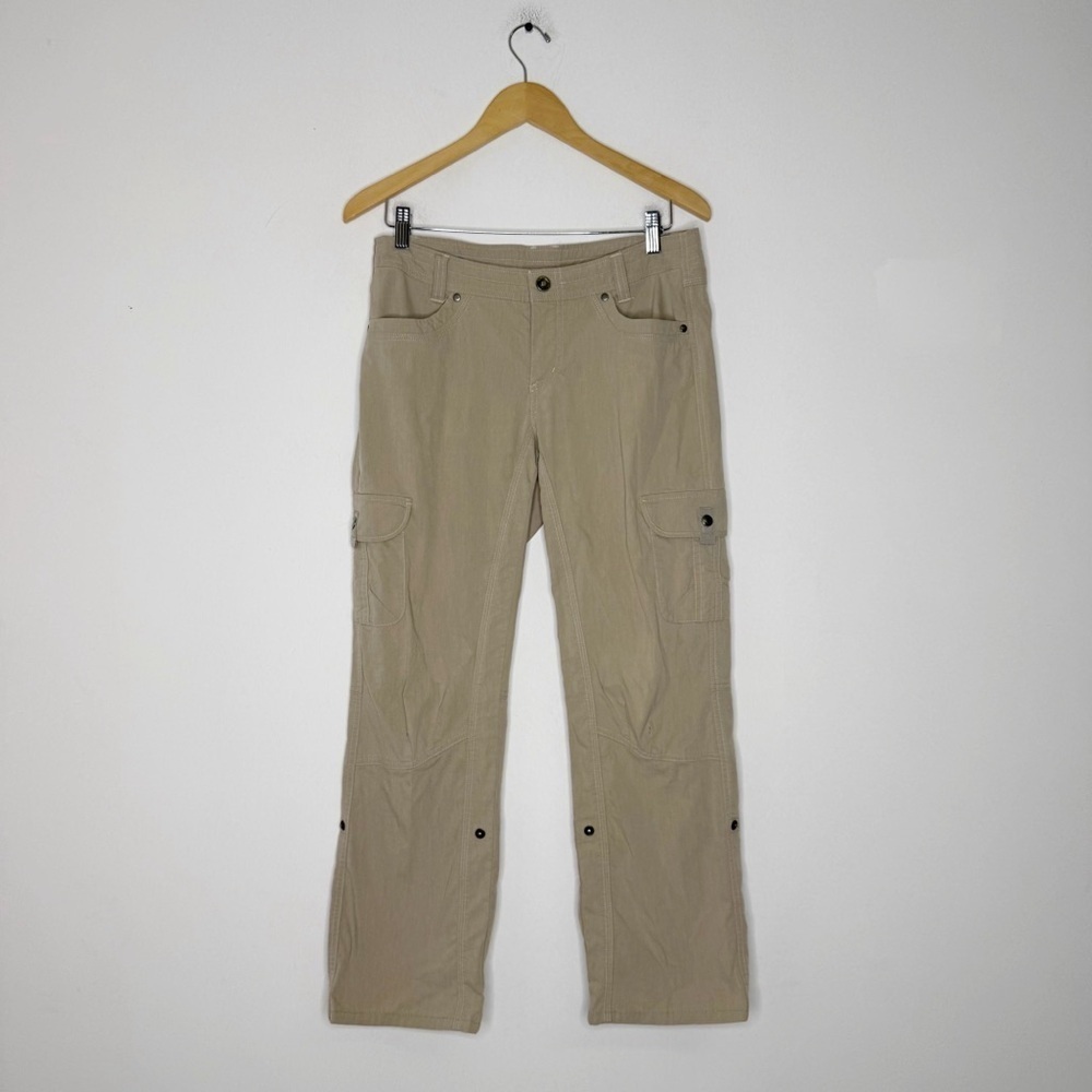 KUHL Splash Roll Up Pants 8 Extra Short Khaki Cargo Hiking Outdoor